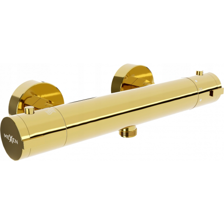 Mexen Kai thermostatic shower mixer, gold - 77100-50