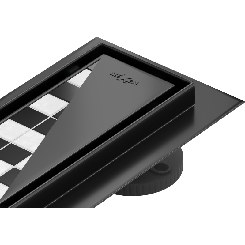 Mexen Flat 360° M13 linear drain rotatable 2-in-1 100 cm, black - 1710100-40