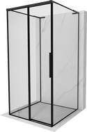 Mexen Rox-3S L 3-Wall Sliding Shower Enclosure Left 100 x 100 cm, Black Frame, Black - 8C2L-100-100-70-70-3S-L