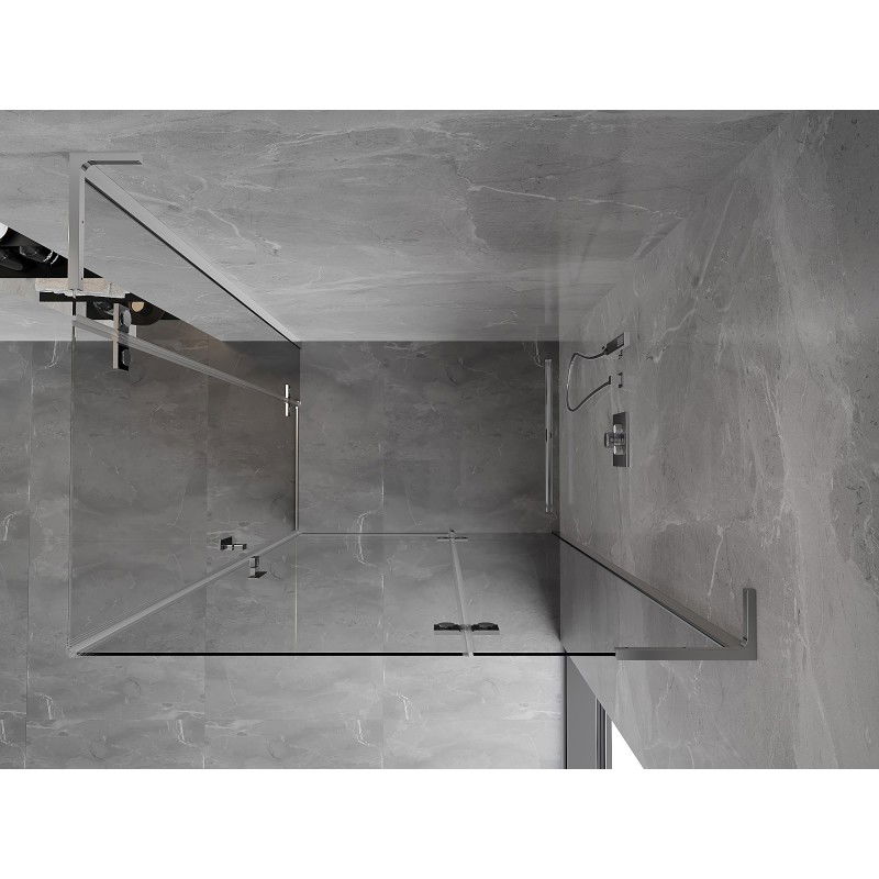 Mexen Mist-H L Duo right hinged shower cabin 115 x 120 cm, transparent, chrome - 8A5L-115L-120P-01-00