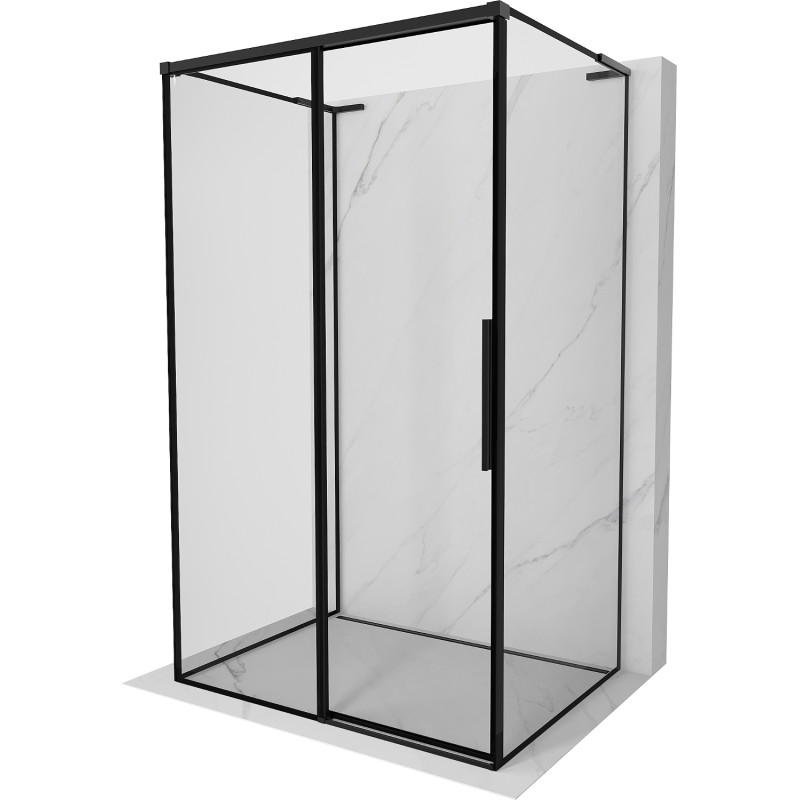 Mexen Rox-3S L 3-sided sliding shower enclosure left 105 x 110 cm, black frame, black - 8C2L-105-110-70-70-3S-L