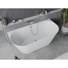 Mexen Oval Slim freestanding back-to-wall bathtub 170 x 80 cm, white, chrome overflow - 52661708000-01