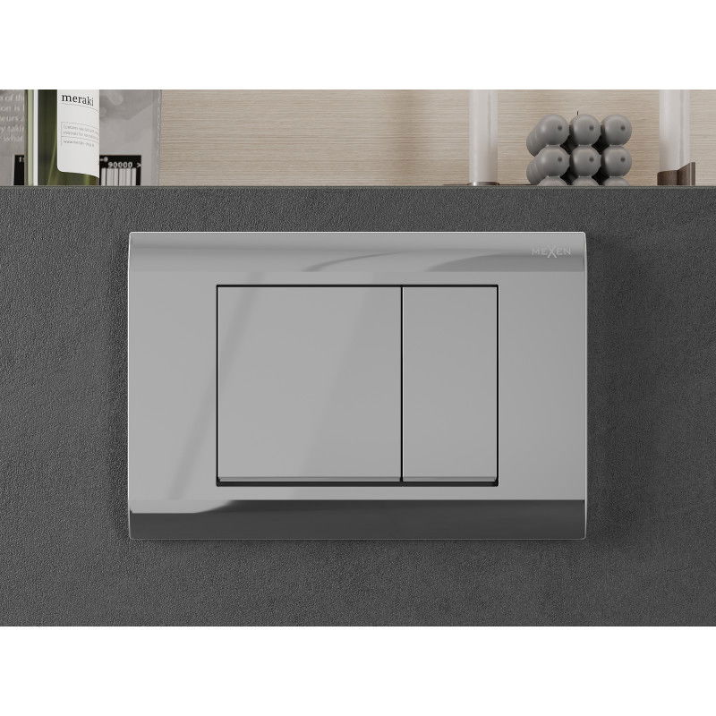 Mexen Fenix 01 flush button, shiny chrome - 600101