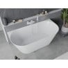Mexen Oval Slim freestanding wall-mounted bathtub 170 x 80 cm, white, white overflow - 52661708000-20