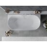 Mexen Oval Slim freestanding wall-mounted bathtub 170 x 80 cm, white, white overflow - 52661708000-20
