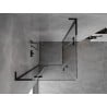 Mexen Mist-H L Duo hinged shower enclosure 80 x 80 cm, transparent, black - 8A5L-080L-080P-70-00