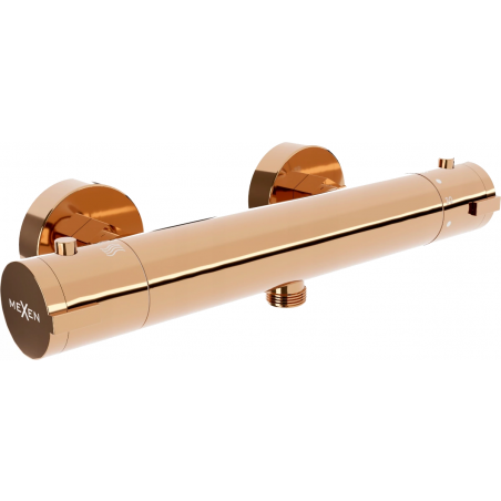 Mexen Kai thermostatic shower mixer tap, Rose gold - 77100-60