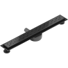 Mexen Flat 360° M12 swivel linear drain 70 cm, Black - 1721070-40