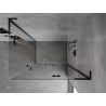 Mexen Mist-H L Duo shower enclosure hinged 75 x 120 cm, transparent, black - 8A5L-075L-120P-70-00