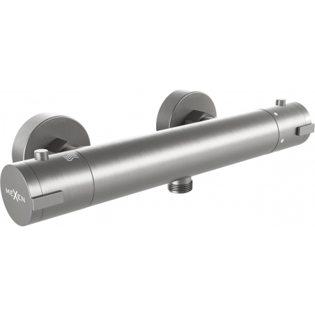 Mexen Kai thermostatic shower faucet, brushed gun gray - 77100-66