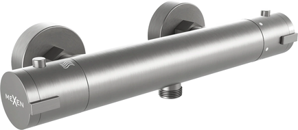 Mexen Kai thermostatic shower faucet, brushed gun gray - 77100-66