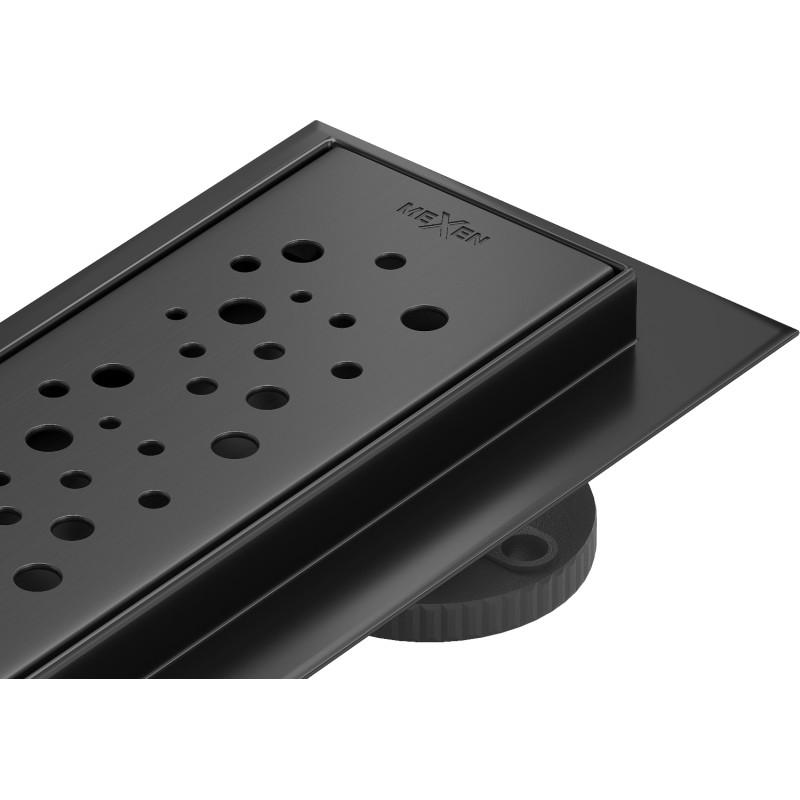 Mexen Flat 360° M12 Linear Rotating Drain 90 cm, Black - 1721090-40