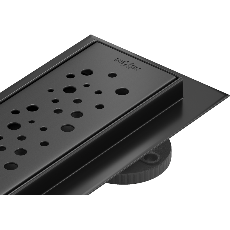 Mexen Flat 360° M12 Rotating Linear Drain 90 cm, Black - 1721090-40