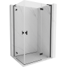 Mexen Mist-H L Duo shower cabin with swing doors 70 x 120 cm, transparent, black - 8A5L-070L-120P-70-00