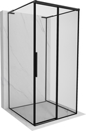Mexen Rox-3S L 3-sided sliding right shower cabin 90 x 90 cm, black frame, black - 8C2L-090-090-70-70-3S-P