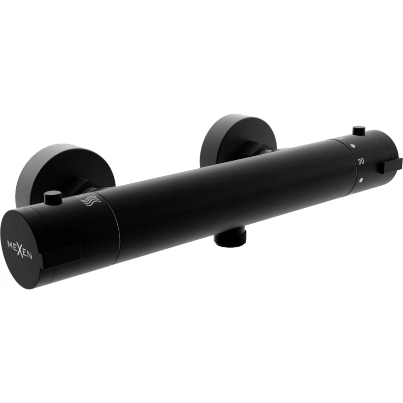 Mexen Kai thermostatic shower mixer, black - 77100-70