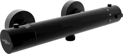 Mexen Kai thermostatic shower mixer, black - 77100-70
