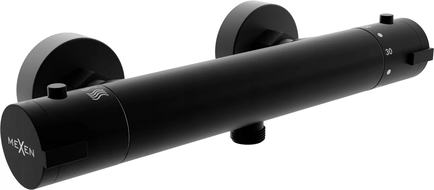 Mexen Kai thermostatic shower mixer tap, Black - 77100-70