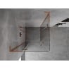 Mexen Mist-H L Duo shower enclosure hinged 80 x 80 cm, transparent, brushed copper - 8A5L-080L-080P-65-00