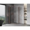 Mexen Mist-H L Duo shower enclosure hinged 80 x 80 cm, transparent, brushed copper - 8A5L-080L-080P-65-00