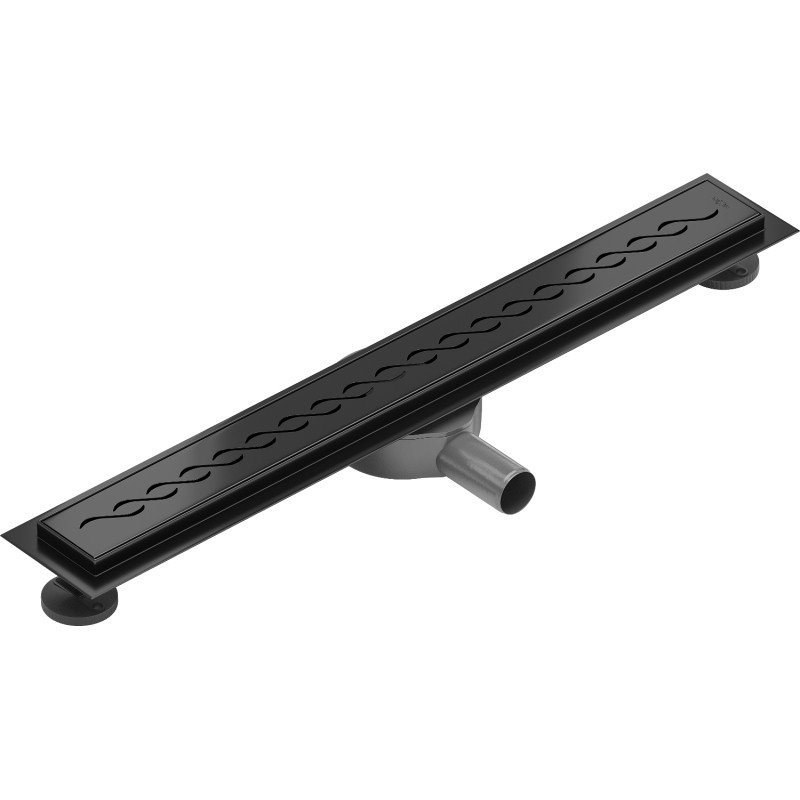 Mexen Flat 360° M18 rotating linear drain 70 cm, black - 1723070-40