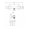 Mexen Slim thermostatic shower mixer tap, Chrome - 77105-00