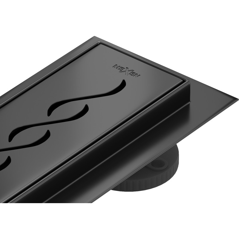 Mexen Flat 360° M18 360° Rotating Linear Drain 80 cm, Black - 1723080-40