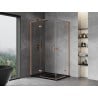 Mexen Mist-H L Duo shower enclosure hinged 105 x 80 cm, transparent, brushed copper - 8A5L-105L-080P-65-00