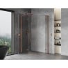 Mexen Mist-H L Duo Left-Hinged Shower Enclosure 95 x 80 cm, Transparent, Brushed Copper - 8A5L-095L-080P-65-00