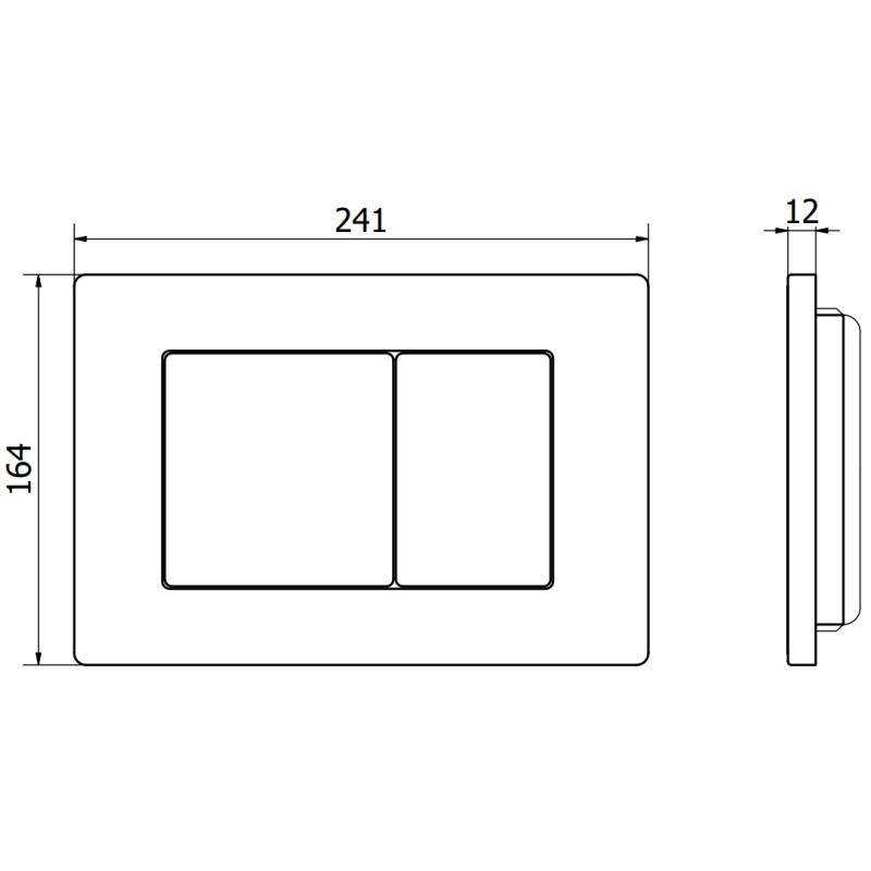 Mexen Fenix 03 flush button, shiny chrome - 600311