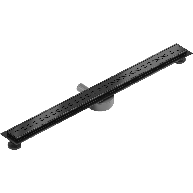 Mexen Flat 360° M18 rotary linear drain 80 cm, black - 1723080-40