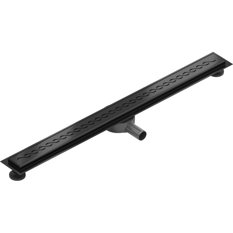 Mexen Flat 360° M18 90 cm Rotating Linear Drain, Black - 1723090-40