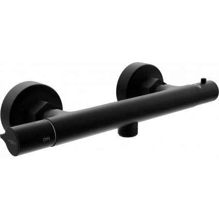 Mexen Slim thermostatic shower mixer tap, Black - 77105-70