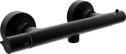 Mexen Slim thermostatic shower mixer tap, Black - 77105-70