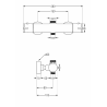 Mexen Kai thermostatic shower mixer tap, Chrome - 77150-00