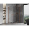 Mexen Mist-H L Duo right-opening shower cabin 95 x 115 cm, transparent, brushed copper - 8A5L-095L-115P-65-00