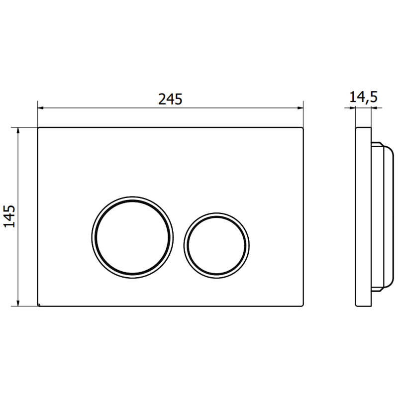 Mexen Fenix 05  flush button, glossy white - 600500