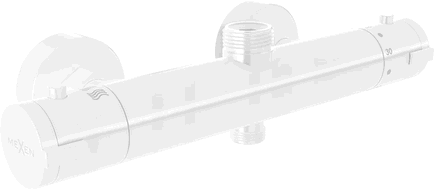 Mexen Kai thermostatic shower mixer, white - 77150-20