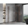 Mexen Mist-H L Duo shower cabin with hinged door 70 x 80 cm, transparent, brushed copper - 8A5L-070L-080P-65-00
