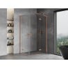 Mexen Mist-H L Duo shower cabin with hinged door 70 x 80 cm, transparent, brushed copper - 8A5L-070L-080P-65-00