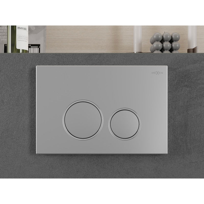 Mexen Fenix 05  flush button, matt chrome - 600502