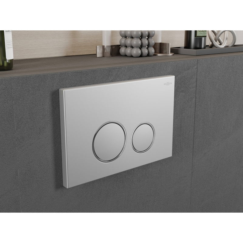 Mexen Fenix 05  flush button, matt chrome - 600502