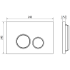 Mexen Fenix 05 flush button, matte black - 600503