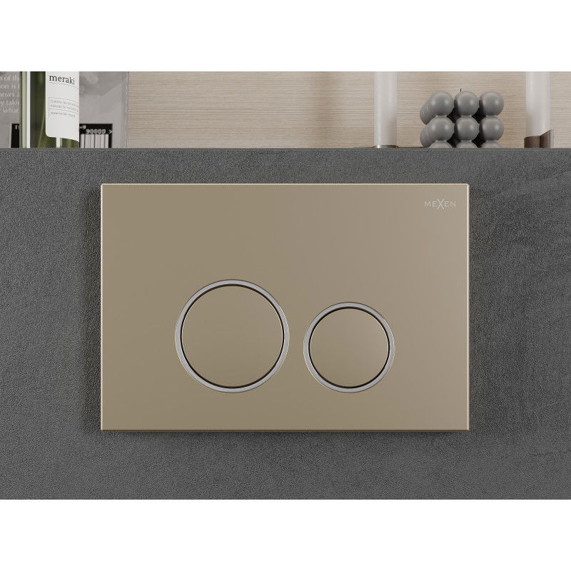 Mexen Fenix 05  flushing button, champagne gold - 600504