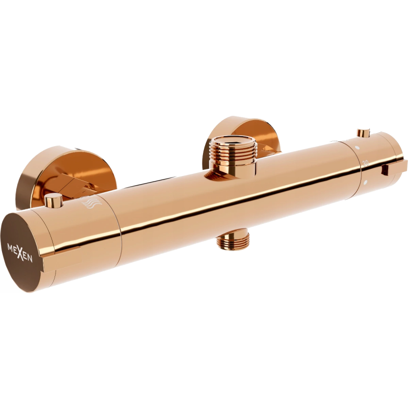 Mexen Kai Thermostatic Shower Mixer, Rose Gold - 77150-60