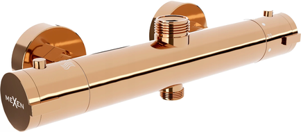 Mexen Kai thermostatic shower mixer tap, Rose gold - 77150-60