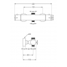Mexen Kai thermostatic shower mixer tap, Graphite - 77150-66