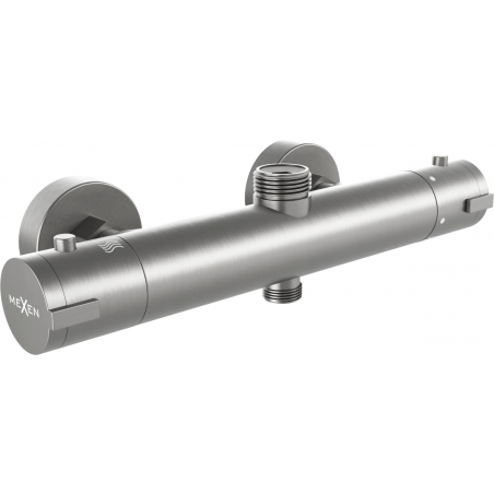 Mexen Kai thermostatic shower faucet, brushed gun gray - 77150-66