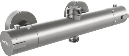 Mexen Kai thermostatic shower faucet, brushed gun gray - 77150-66