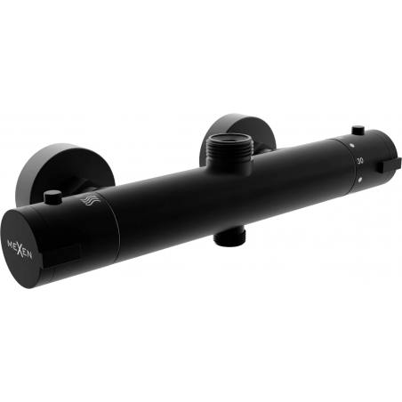 Mexen Kai thermostatic shower mixer tap, Black - 77150-70